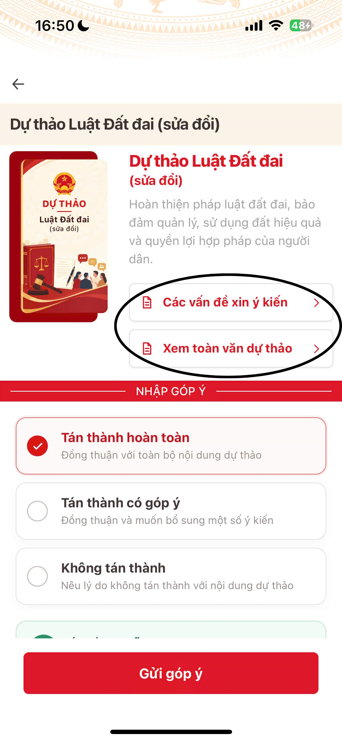 gui-y-kien-tren-ung-dung-vneid-b3-xem-toan-van-du-thao-va-danh-muc-van-de-xin-y-kien